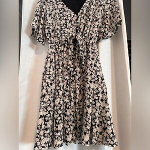 Black and white flower dress